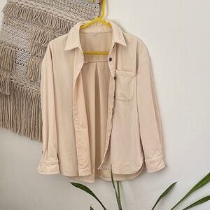 Cream Corduroy Shacket